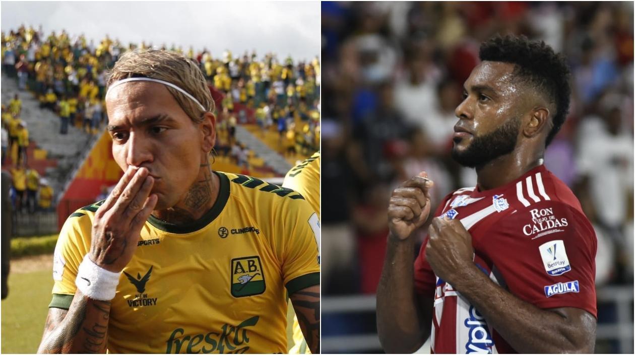 Dayro Moreno y Miguel Ángel Borja. 