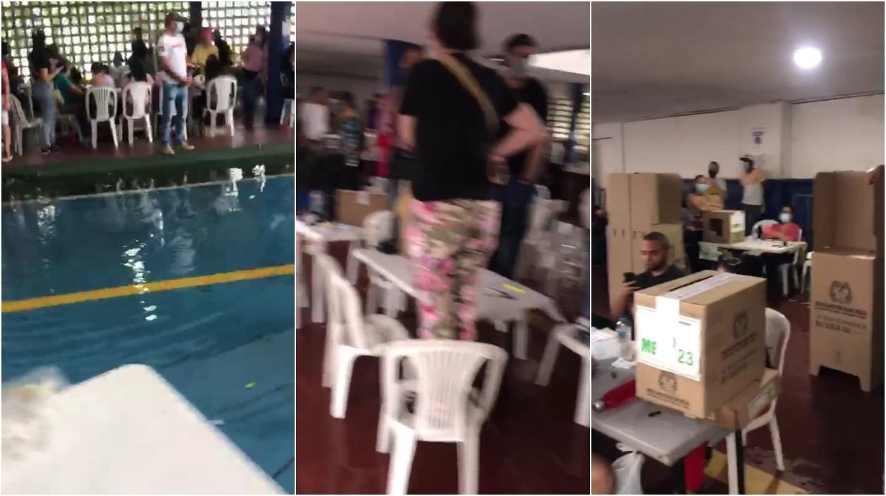 Momentos de la inundación. 