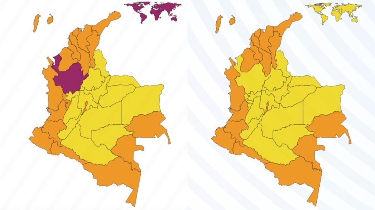 Los mapas de resultados en primera y segunda vuelta.