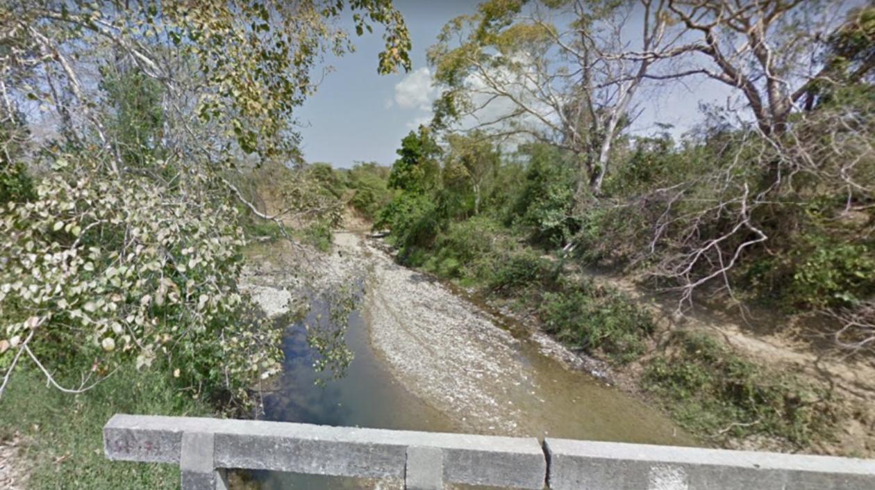 Aspecto del arroyo que pasa cerca del corregimiento de Santa Cruz. 
