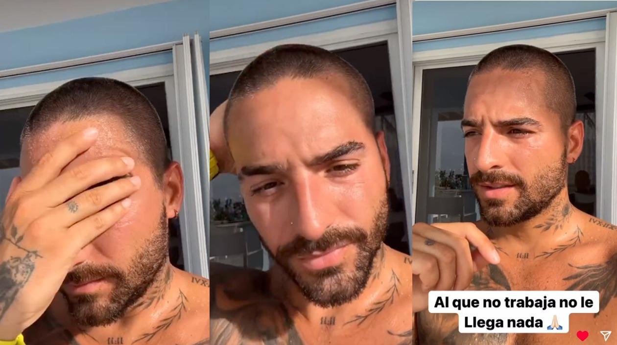 Maluma en el video que compartió en instagram
