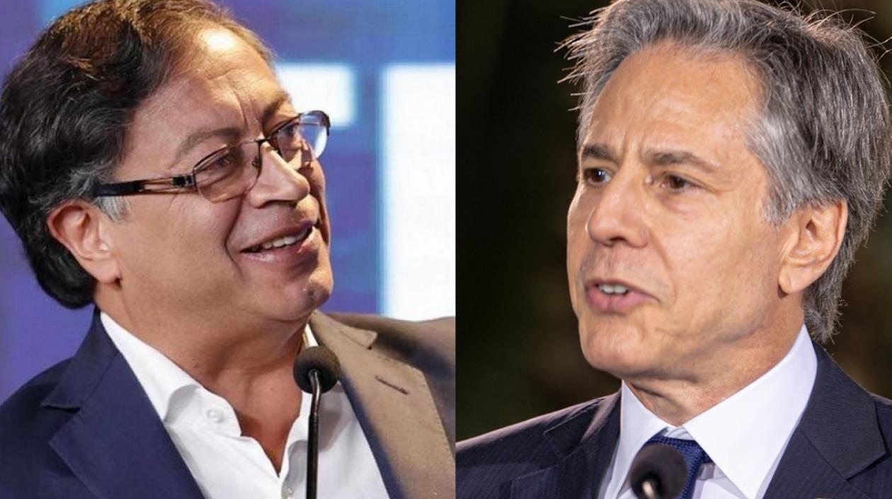 Gustavo Petro y Antony Blinken