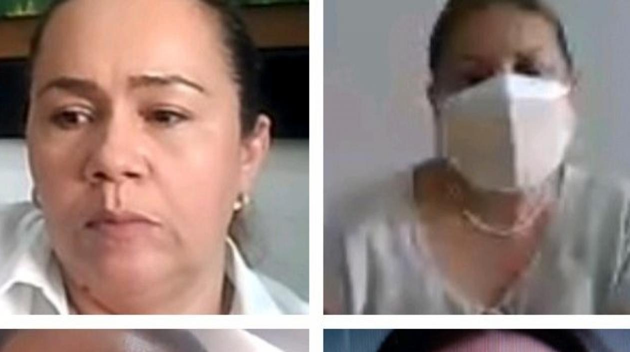 Dos de las cuatro exfuncionarias.