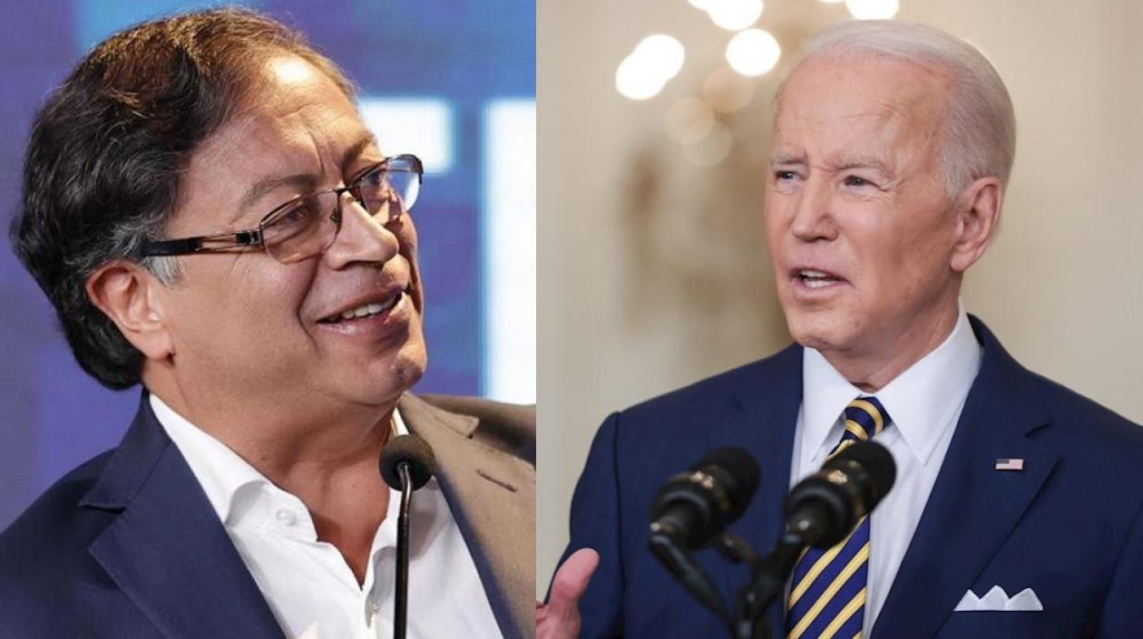 Gustavo Petro y Joe Biden.