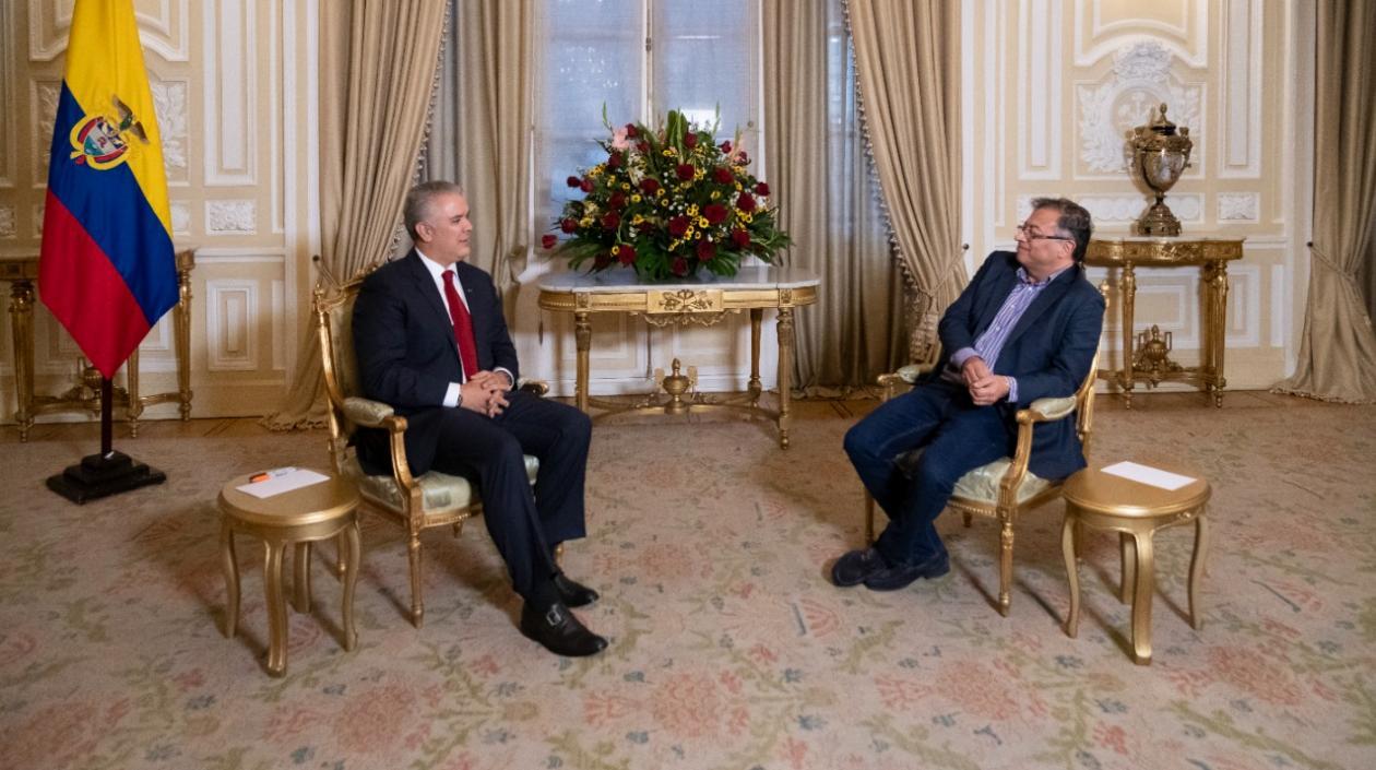 Reunión Duque-Petro en la Casa de Nariño.