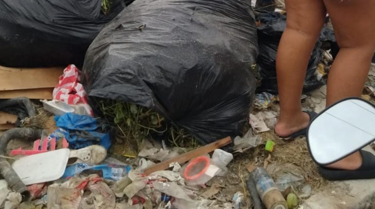 Basurero en el barrio La Ceiba.