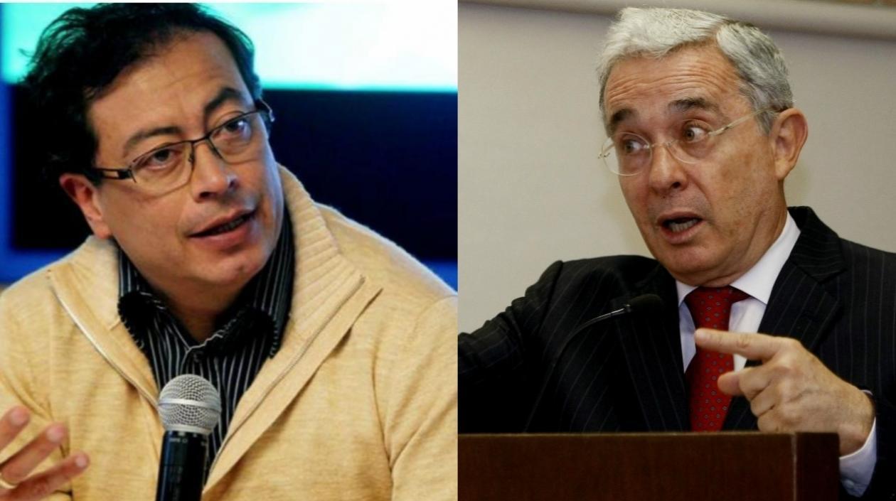 Gustavo Petro y Álvaro Uribe.