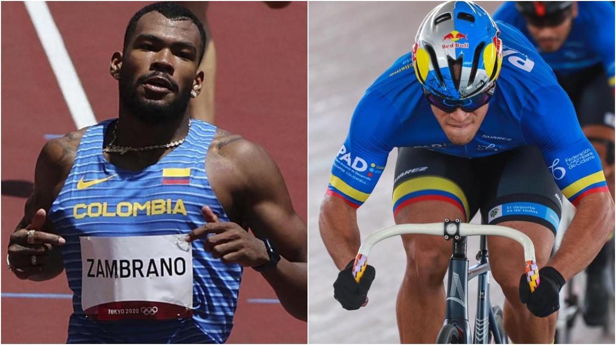 Anthony Zambrano y Cristian Ortega, deportistas del Atlántico. 