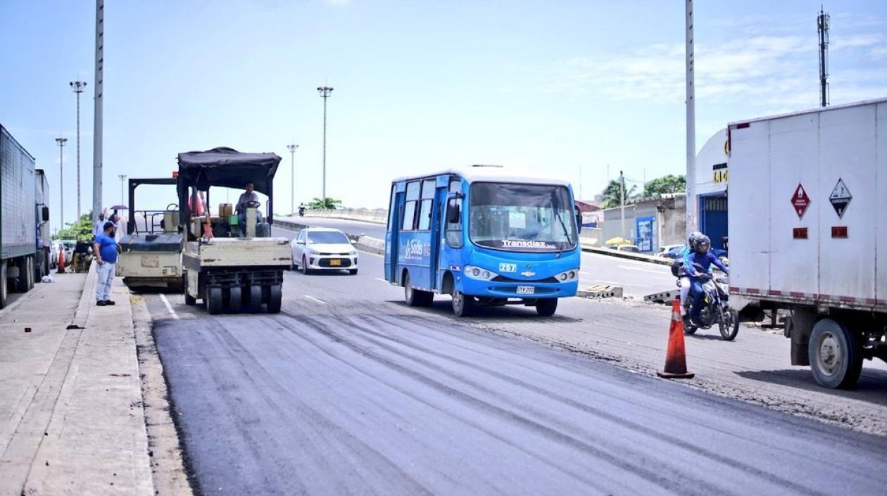 Trabajos que se realizan en la Circunvalar.