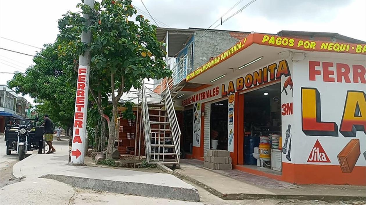 Ferretería donde ocurrió el hecho. 