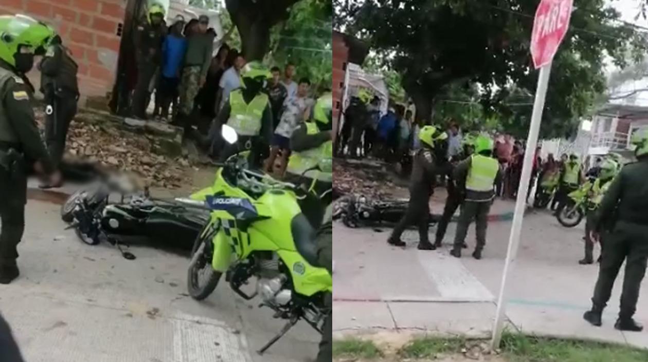 Lugar de los hechos en el barrio El Santuario. 