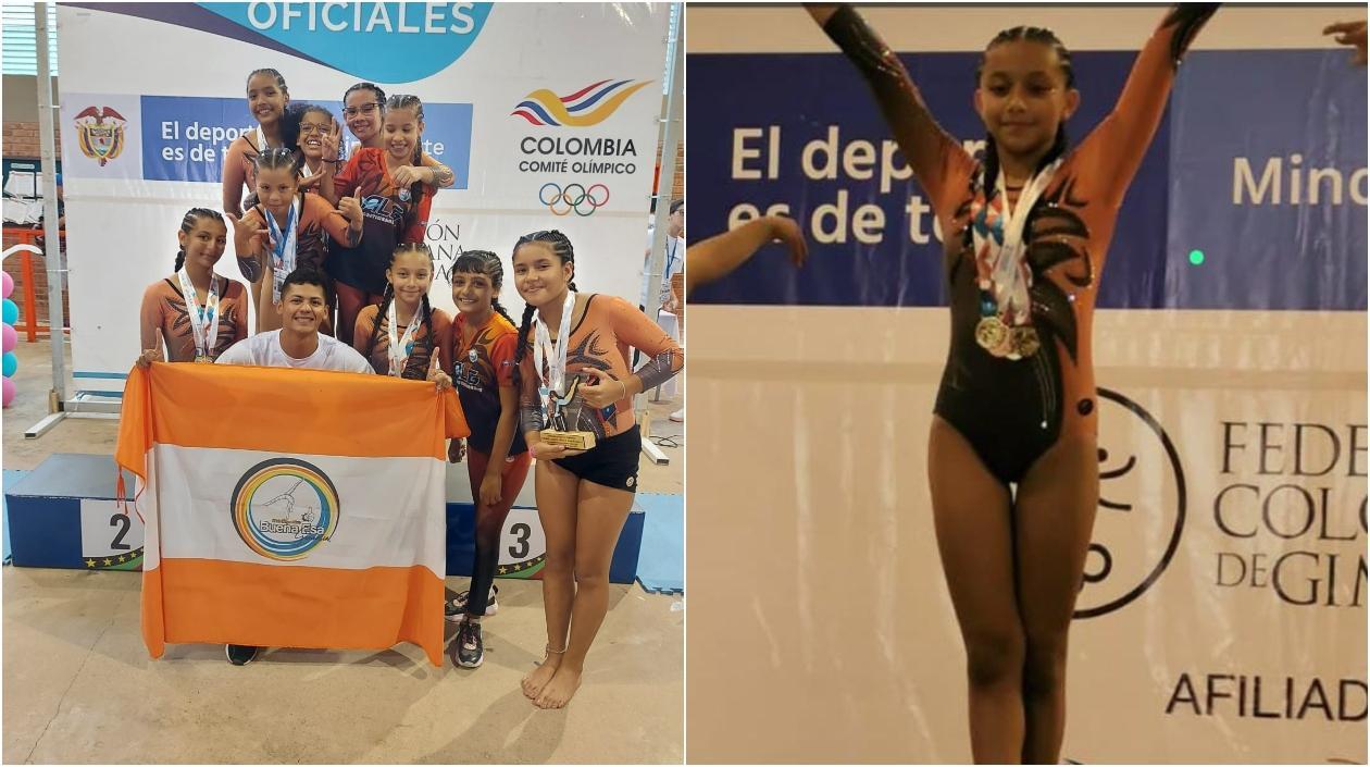 Club Buena Esa Barranquilla y la gimnasta Jovanna Martínez. 