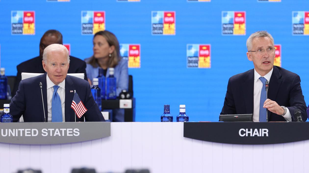 Joe Biden y Jens Stoltenberg.