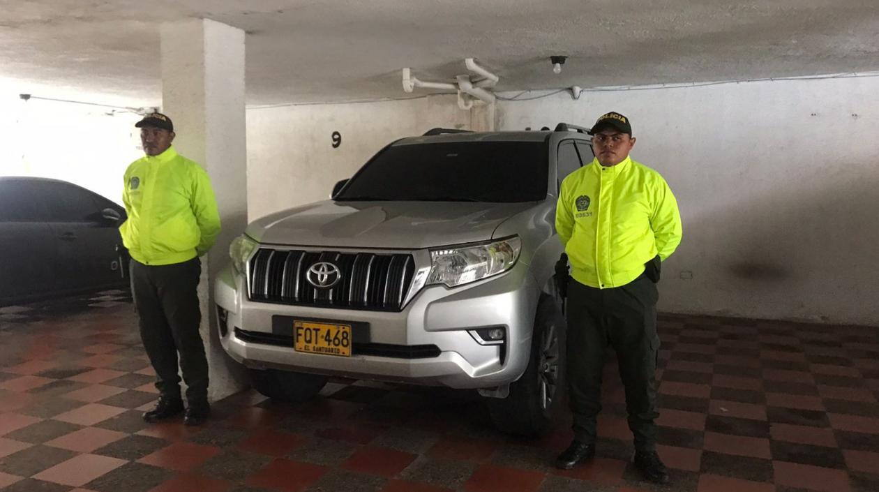 Camioneta que fue hurtada en Barranquilla.