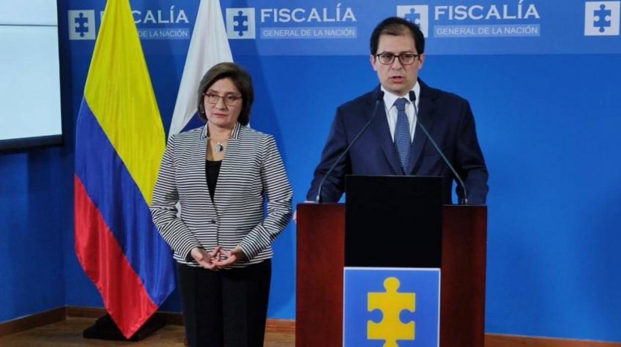 El Fiscal Francisco Barbosa Delgado y la Vicefiscal, Martha Janeth Mancera.