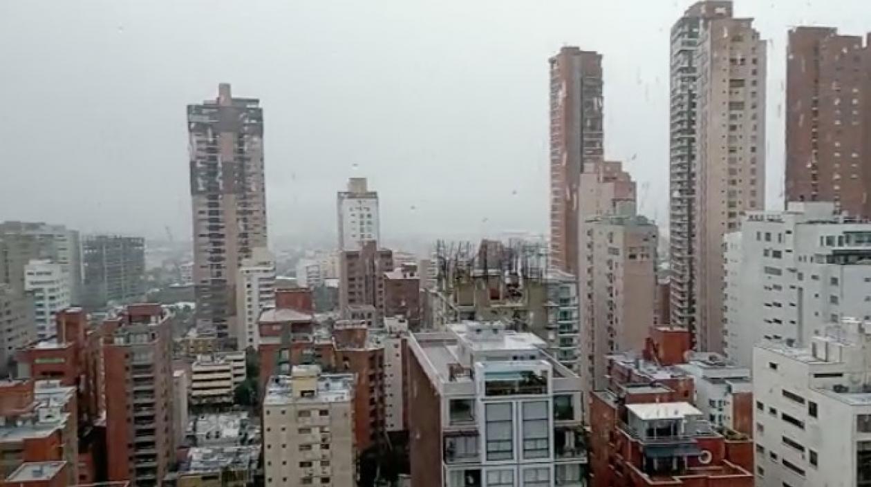 Lluvia leve en el norte de Barranquilla. 