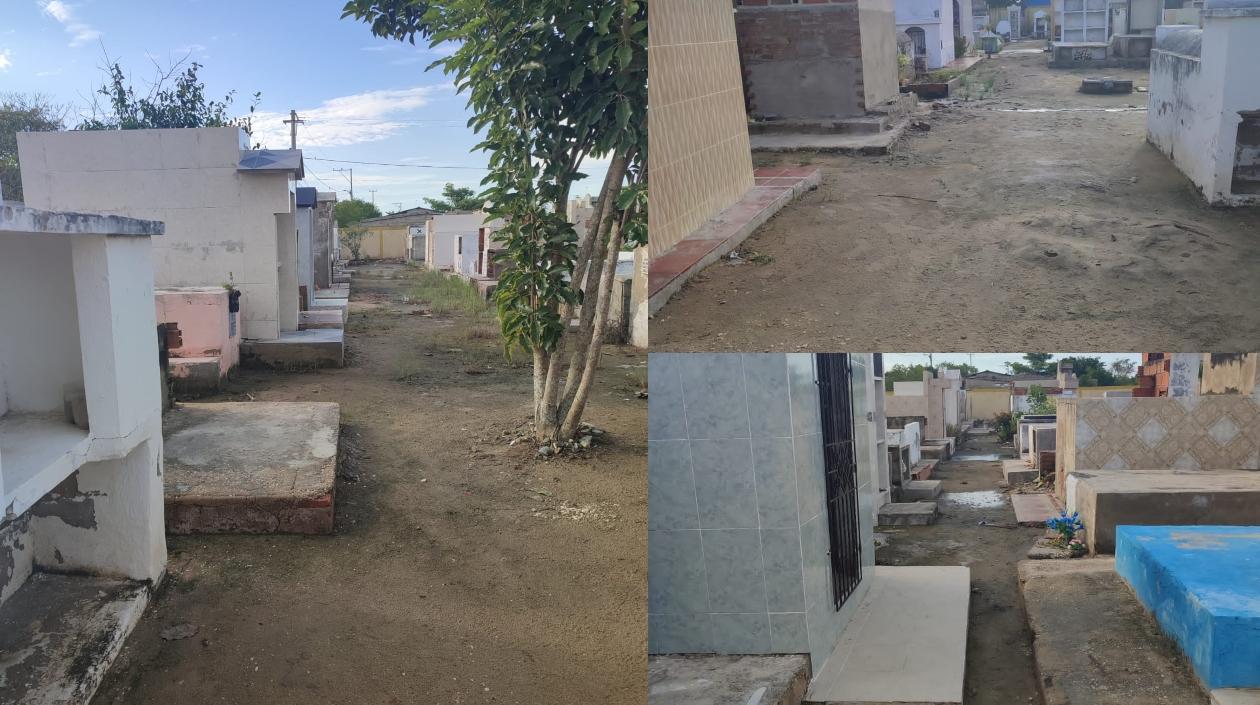 Así quedó el cementerio.