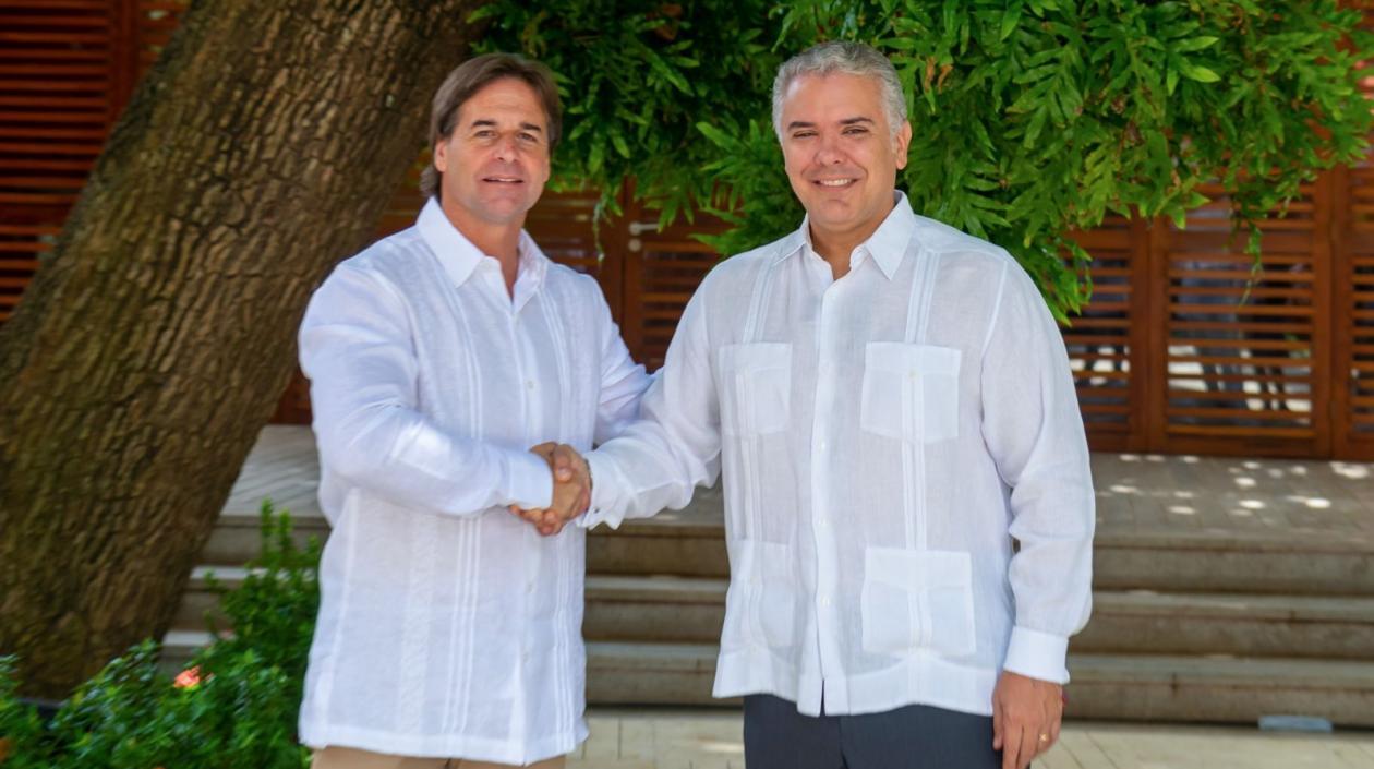 Lacalle Pou e Iván Duque