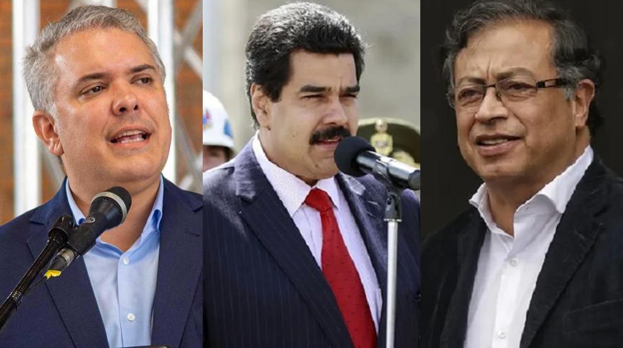 Iván Duque, Nicolás Maduro y Gustavo Petro.