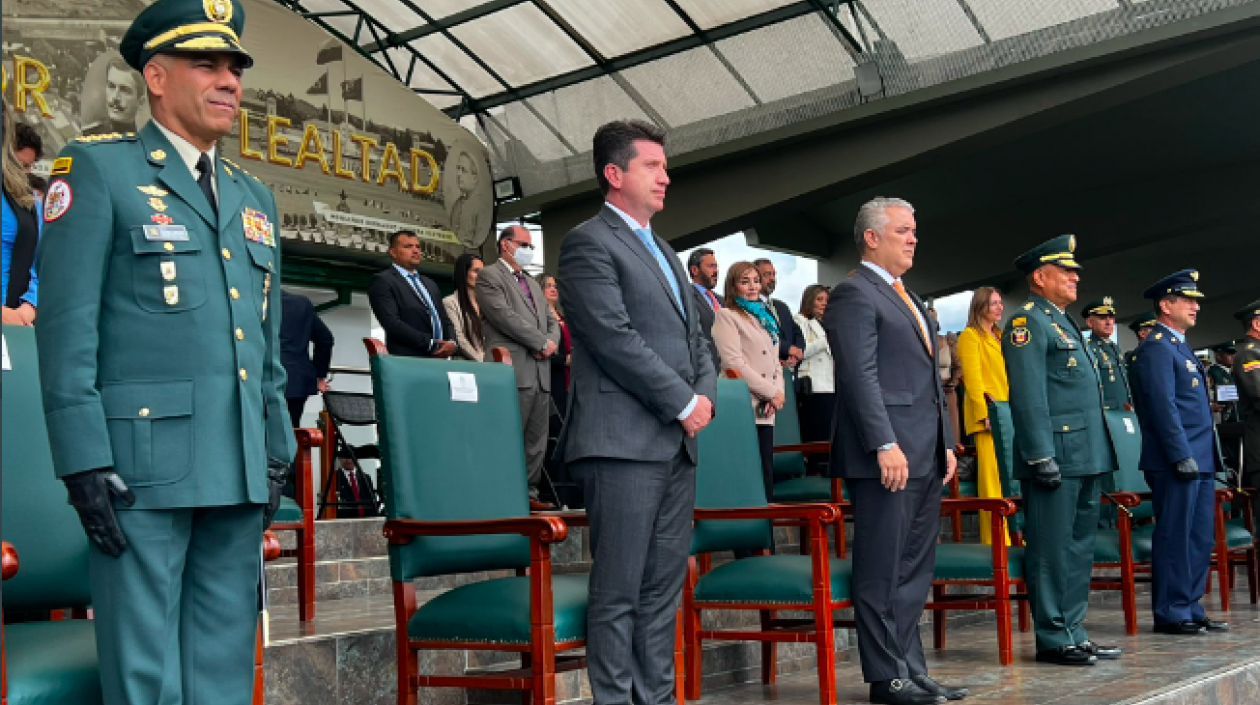 El Presidente Duque y el general Zapateiro en una foto de archivo.