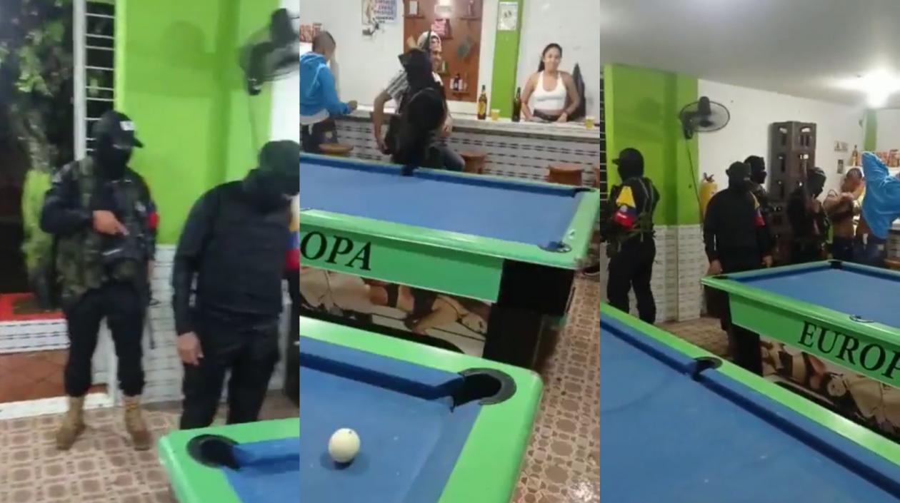 Capturas de pantalla del video difundido.