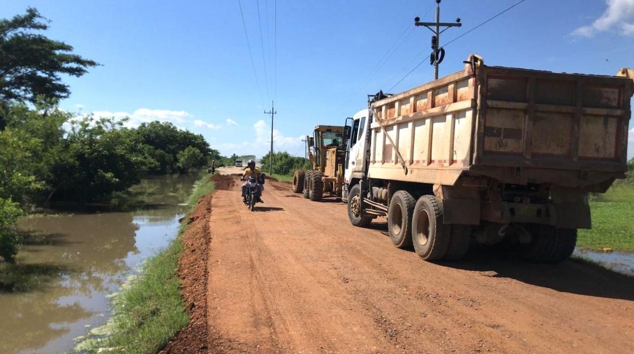 Trabajos de intervención en el corredor vial.