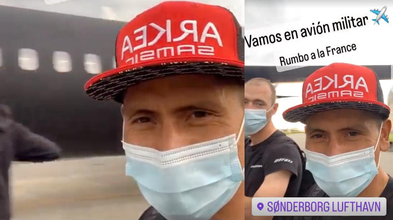Nairo viajó en avión militar rumbo a territorio francés 