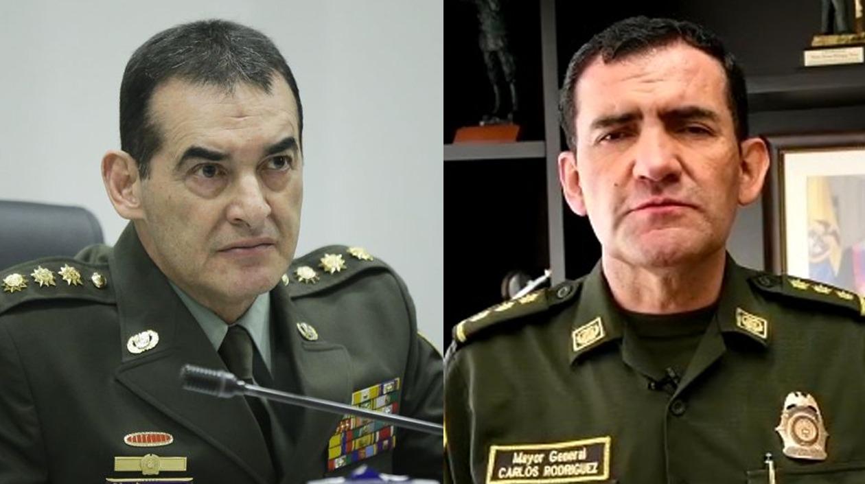 Generales William Salamanca y Carlos Ernesto Rodríguez.