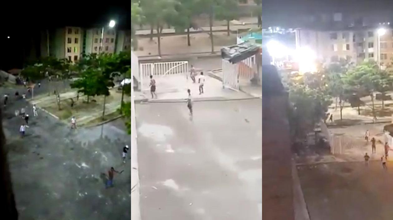 Enfrentamiento de pandillas. 