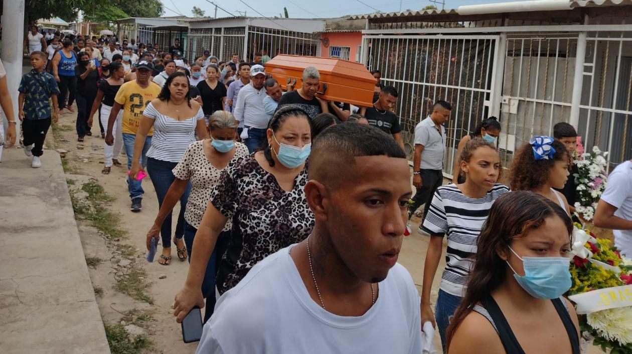 Sepelio de Rosa María Sánchez en Malambo. 