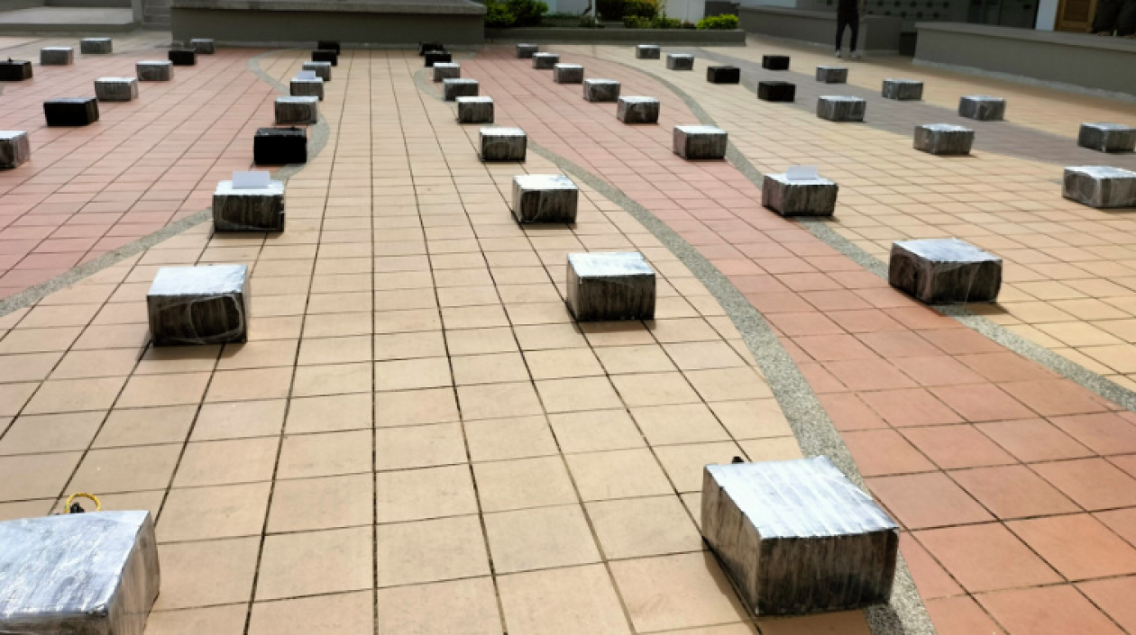 La droga estaba sellada herméticamente en 60 paquetes.