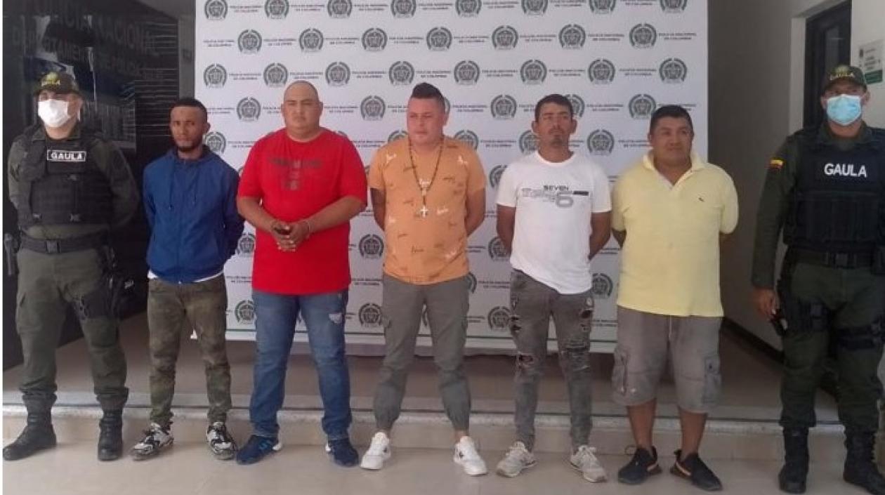 Los cinco capturados fueron enviados a la cárcel La Vega de Sincelejo.
