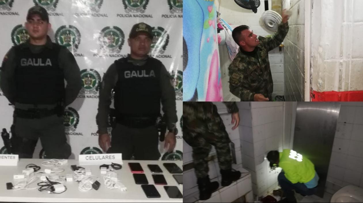 Celulares y otros elementos hallados en las cárceles de Barranquilla. 