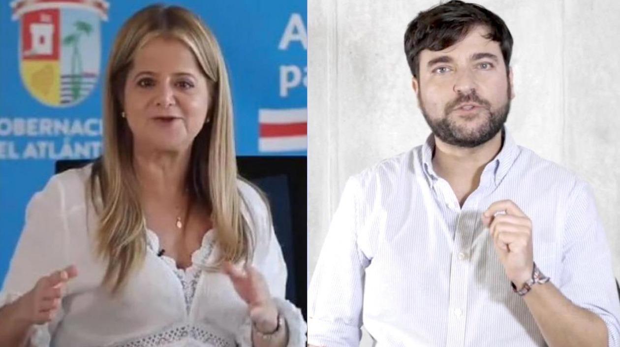 La Gobernadora Elsa Noguera y el Alcalde Jaime Pumarejo.