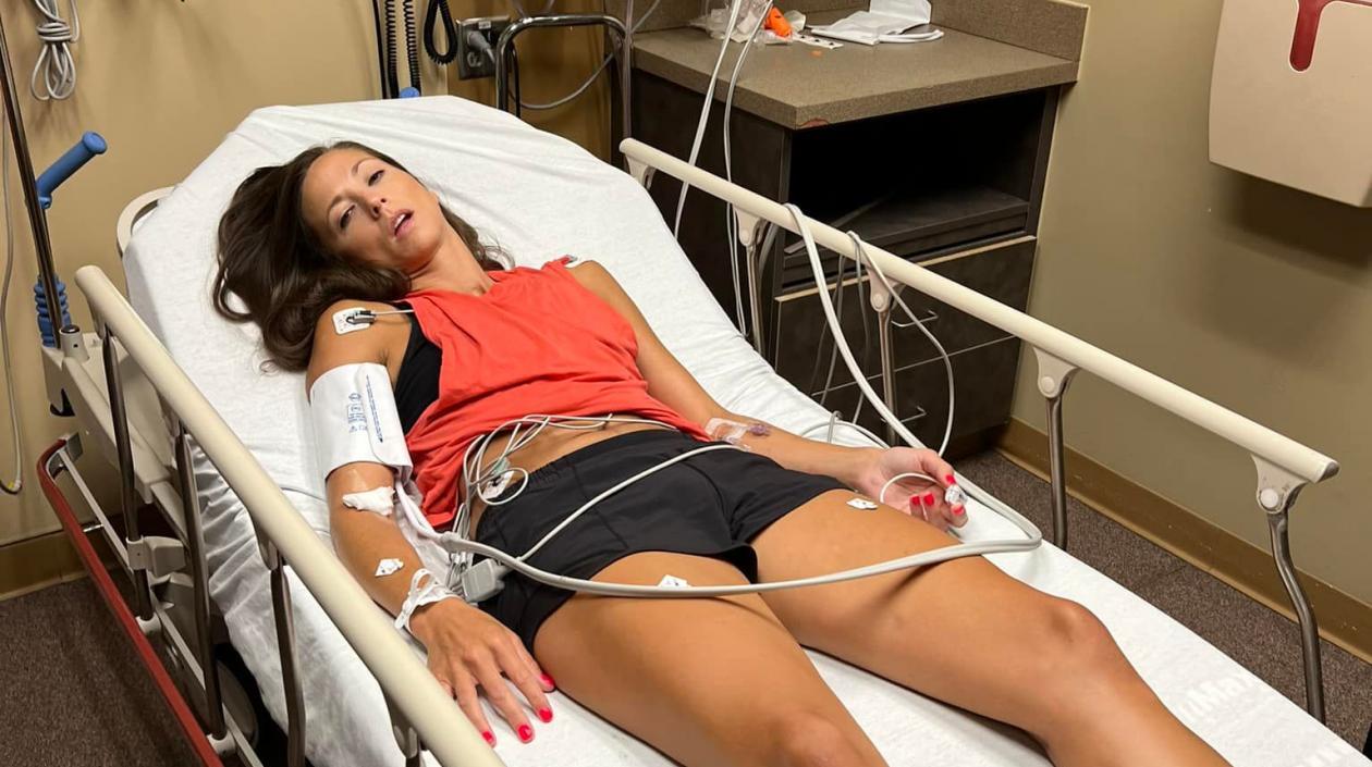 Renee Parsons mientras estaba en el hospital. 