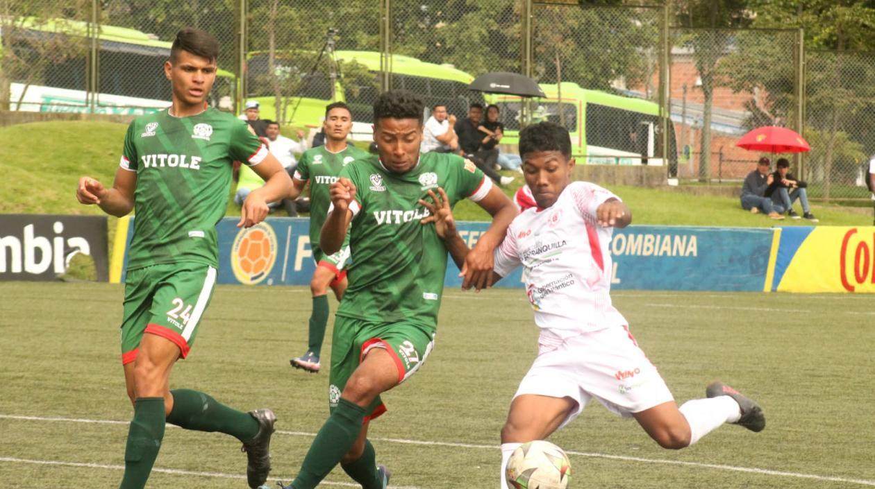 Acción del partido entre Atlántico y Boyacá. 