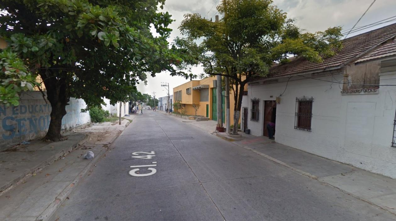 Imagen referencial calle 42 con carrera 47