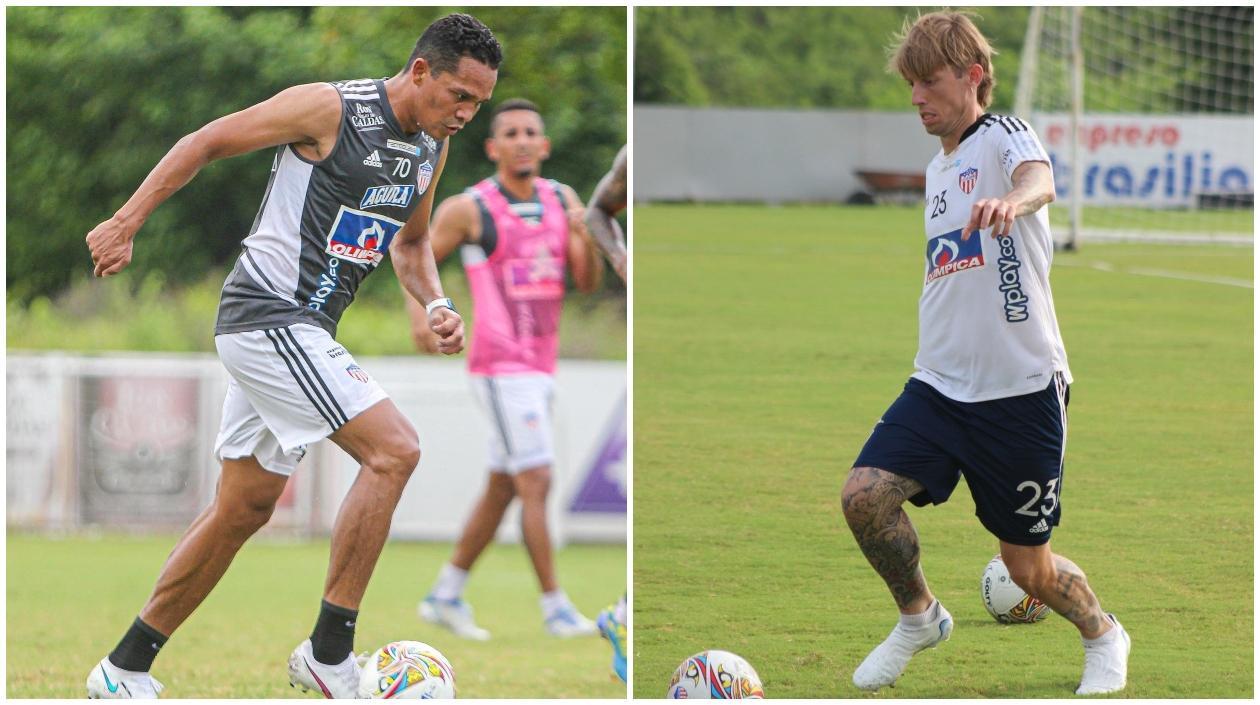 Carlos Bacca e Iván Rossi buscan estar a tiempo para el partido del sábado. 