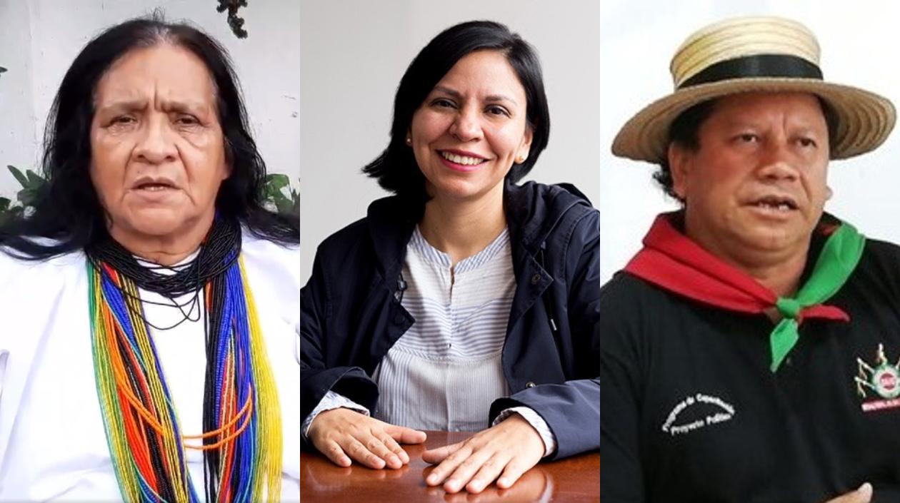 Leonor Zalabata Torres, Patricia Tobón y Giovani Yule.