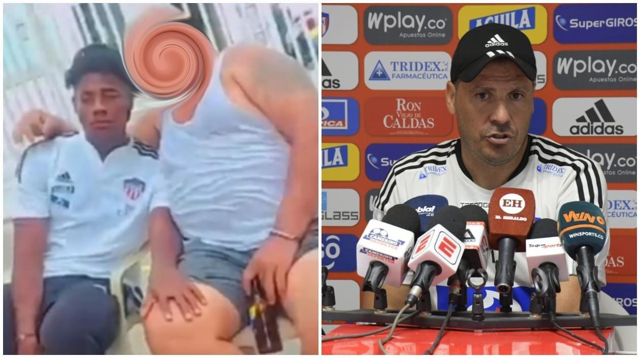 Dany Rosero en el polémico video y Juan Cruz Real. 