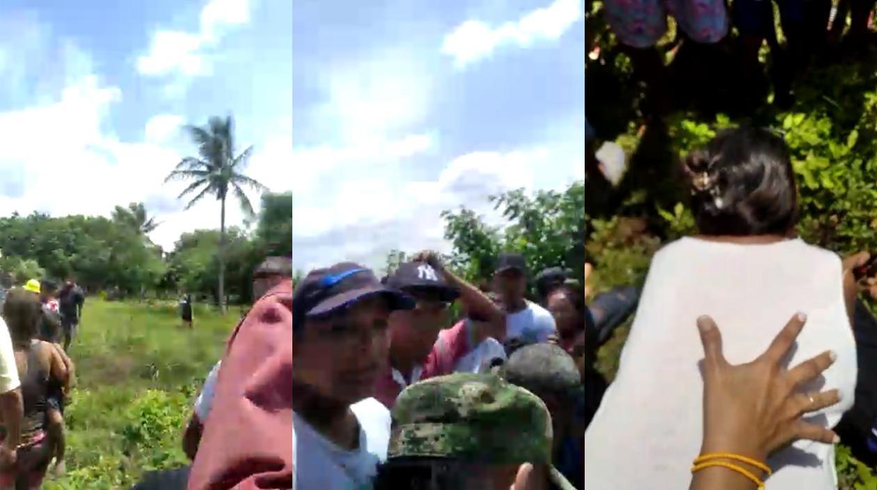 Varias personas llegaron al lugar donde fue encontrado el cuerpo de la víctima. 