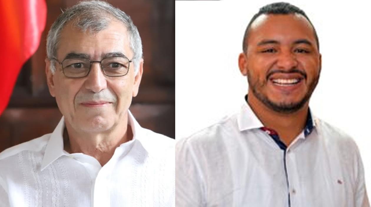 El alcalde William Dau y el concejal de Cartagena Javier Julio Bejarano.