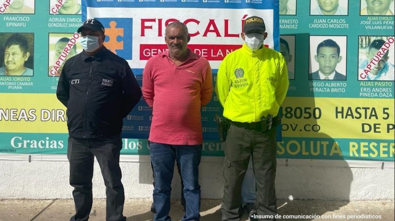 Hernaldo de Jesús Martínez Goenga fue capturado por presunto feminicidio.