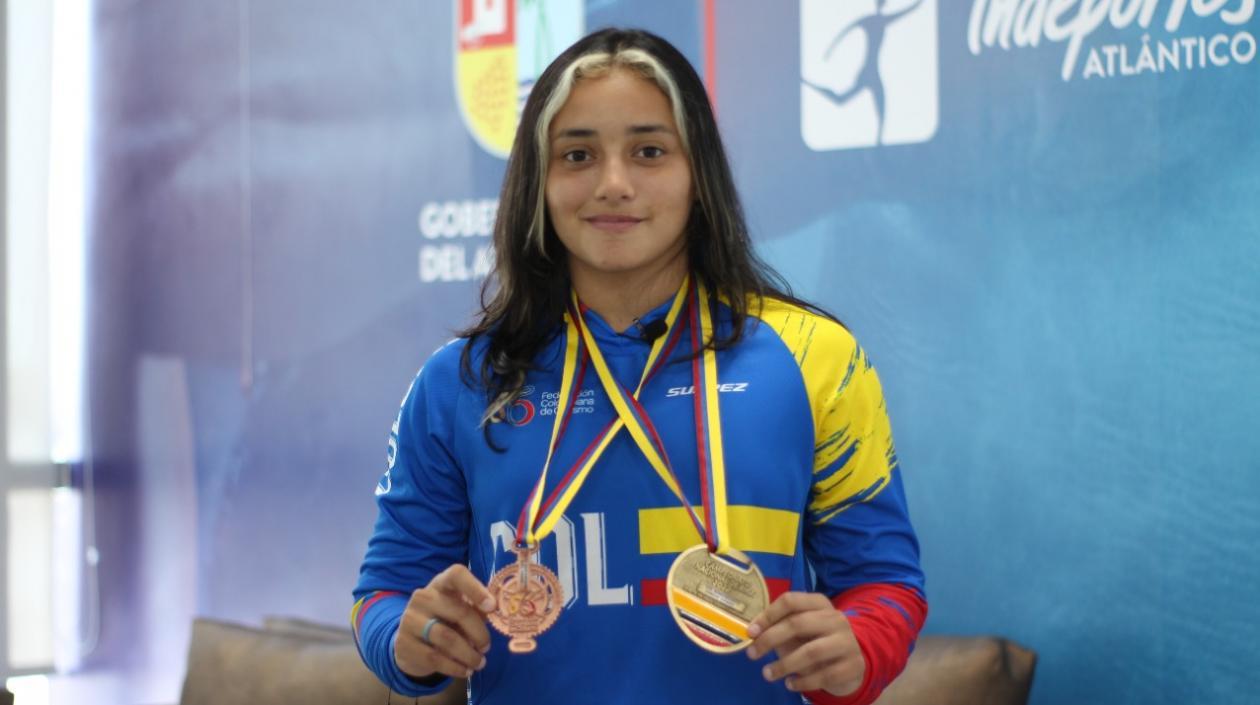 Sharid Fayad, piloto de BMX del Atlántico. 