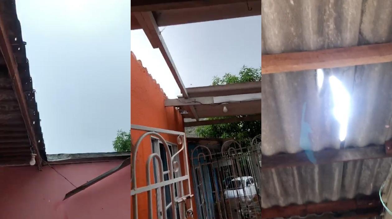 Una de las viviendas afectadas