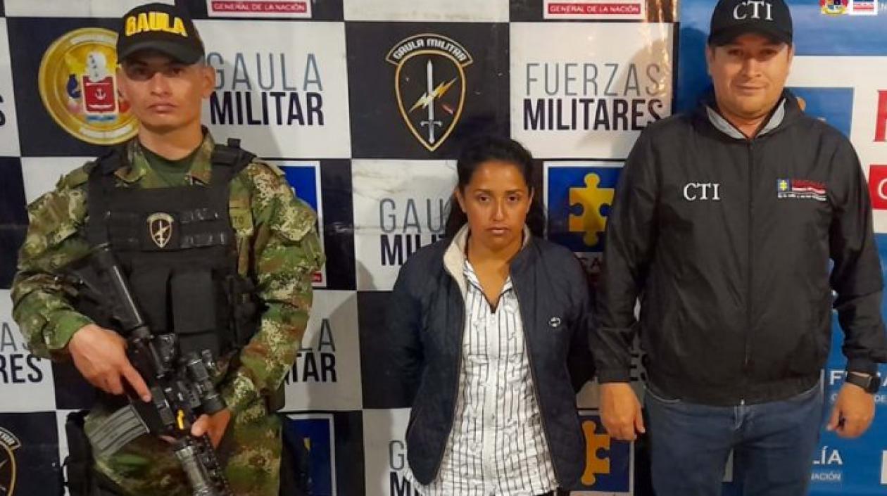 Katherine Johana Ayala Aguasaco, capturada.