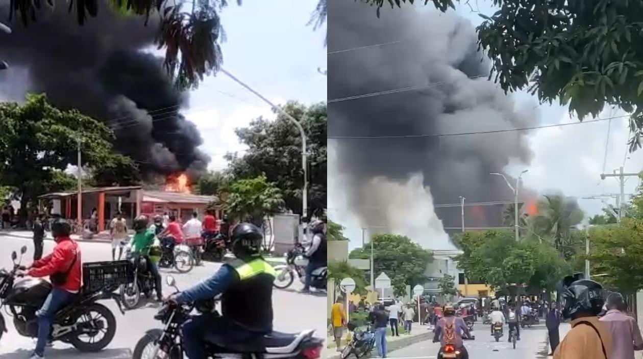 Imágenes del incendio.