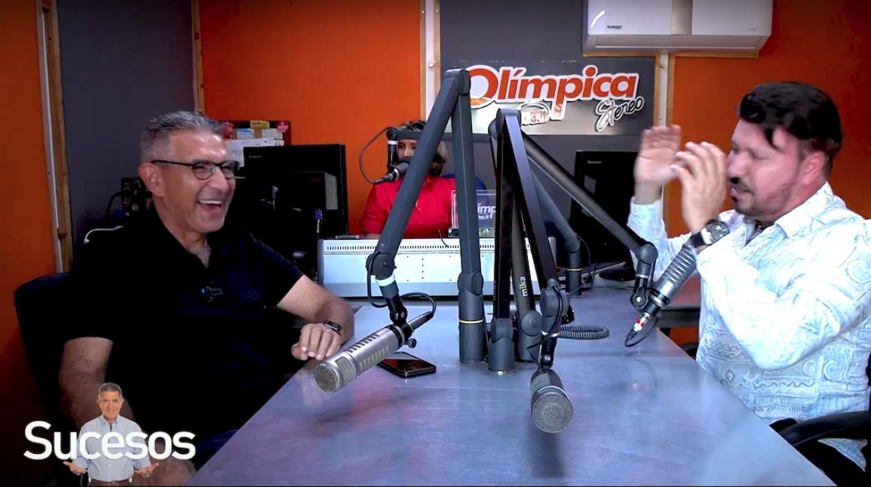 El periodista Jorge Cura Amar con Javier Fernández.