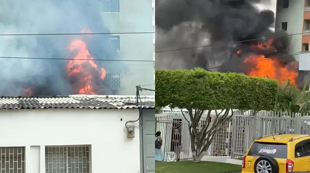 Imágenes del incendio.