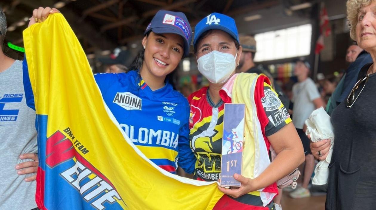 Sara García, campeona mundial de BMX. 